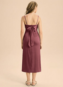 Azazie Mai Junior Klä av Tubklänning i Stretch Satin Plisserad image2