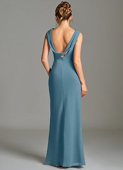 Azazie Kieryn Bridesmaid Dresses Bermuda Mermaid Pleated Chiffon Dress image2