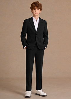 front James Black Junior 2-Piece Suit