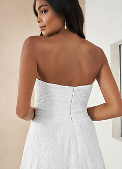 Azazie Billie Wedding Dresses A-Line Lace Floor-Length Dress image6