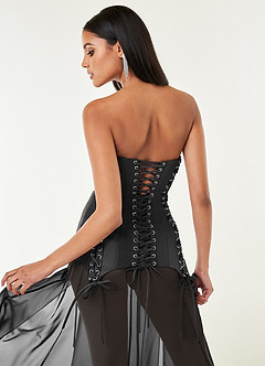 Nadia Black Corset Two-Piece Dress image6