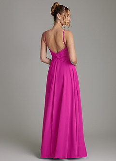 Azazie Elita Bridesmaid Dresses Fuchsia A-Line Pleated Chiffon Dress image7