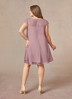 Azazie Tess Mother of the Bride Dresses Dusty Rose Empire Sequins Chiffon Dress image2