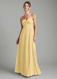 Azazie Tempest Bridesmaid Dresses Butter Empire Corset Chiffon Convertible Dress image4