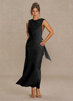 walmart plus size black dress Black Satin Mini Dress