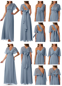 Azazie Fifi Bridesmaid Dresses Twilight A-Line Strapless Chiffon Convertible Dress image10