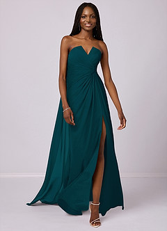 Barbie ♥ Azazie Final Sale Grape Mermaid Strapless Chiffon Convertible Dress image6