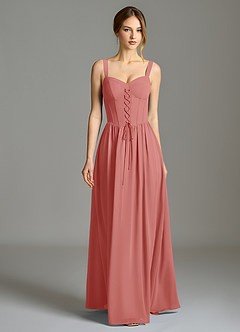 Azazie Porscha Suknie dla druhen Linia A Dekolt w kształcie serca Szyfon Do ziemi Sukienka image4