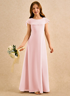 Azazie Kittie Girls Formal Flower Girl Klänningar Klä A-Line i Chiffong image1