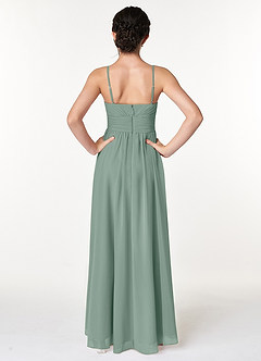 Azazie Catalina Junior Amethyst A-Line Ruched Chiffon Dress image2