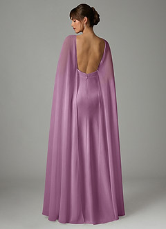 Azazie Stefania Robes de demoiselle d'honneur Robe Trapèze en Satin extensible Glycine image4