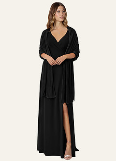 front Scialle in velluto colorato coordinato