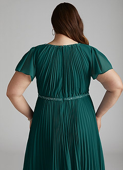 Azazie Kara Modest Bridesmaid Dresses A-Line Pleated Chiffon Floor-Length Dress image14