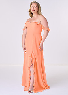 Barbie ♥ Azazie Bridesmaid Dresses Sunset A-Line Off the Shoulder Chiffon Convertible Dress image9