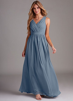 Azazie Kingsley Bridesmaid Dresses Twilight A-Line Lace Chiffon Dress image3