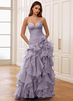 Christabelle Wisteria Rochie de bal cu corset și strasuri, dantelă transparentă image5