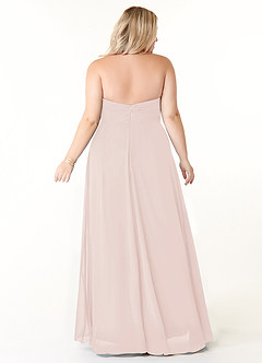 Azazie Tessie Bridesmaid Dresses Rose Petal A-Line V-Neck Pleated Chiffon Dress image7