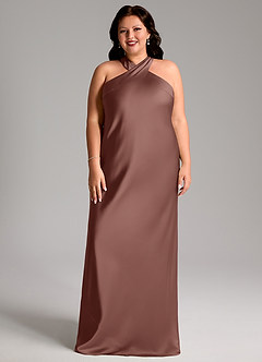 Azazie Doretta Kleider zum Anprobieren zu Hause Meerjungfrau-Linie Plissee Stretch-Satin Kleid Schwarz image6