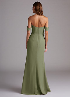 Azazie Saige Bridesmaid Dresses Pistachio A-Line Off the Shoulder Chiffon Convertible Dress image7