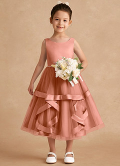 Azazie Posy Flower Girl Dresses MAI TAI A-Line Beaded Tulle Dress image4