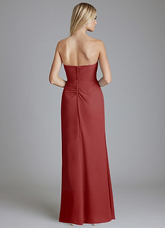 Azazie Haisley Vestidos de damas de honor Vestido de Óxido de Gasa de Corte Recto Convertible con Vestidos sin tirantes image12