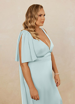 Christian Siriano Bridal for Azazie 1011 Robes de demoiselle d'honneur Robe Sirène en Satin extensible Arc Brume image17