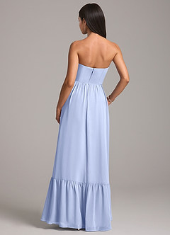Azazie Kailee Bridesmaid Dresses Ice A-Line with Pockets Chiffon Dress image6