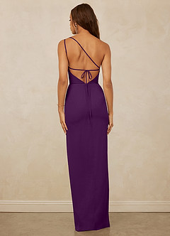 Christian Siriano Bridal for Azazie 1003 Brautjungfernkleider Etui One-Shoulder Chiffon Kleid Traube image2