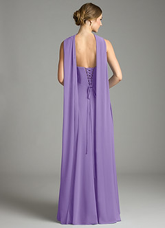 Azazie Ayla Abiti da Damigella Abito A-Line in Chiffon Scollo a Cuore Tahiti image9