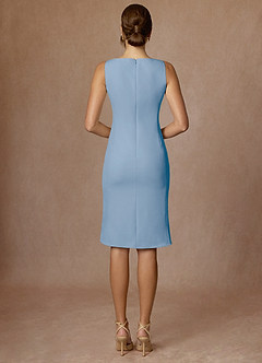 front Kennedy Sky Blue Structured Stretch Jacket and Dress Suit Set