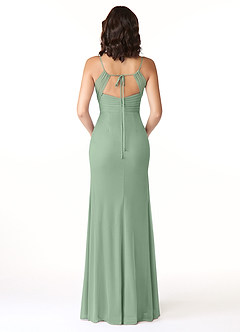 Azazie Reneya Robes de demoiselle d'honneur Robe Sirène en Maille Arc Matcha image2