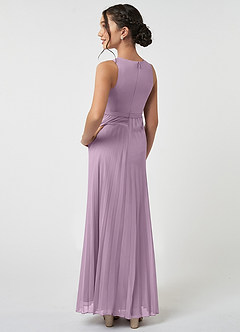Azazie Lindie Junior Wisteria A-Line Pleated Chiffon Dress image4