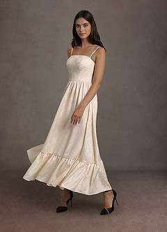 Sandy Cream Off Shoulder Maxi Dress image5
