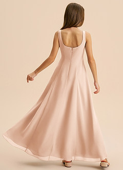 Azazie Lambie Junior English Rose A-Line Pleated Chiffon Dress image8