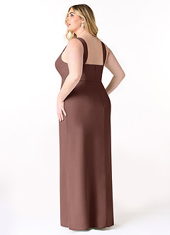 Azazie Denice Vestidos de damas de honor Vestido de Expresado de Gasa de Corte Recto con Plisado image12