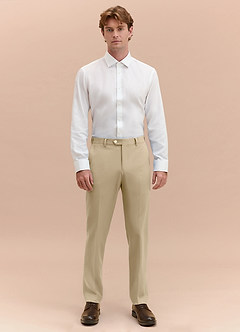 front James Champagne Structured Stretch Dress Pants