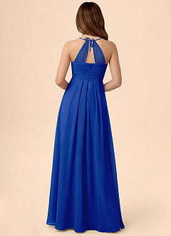 Azazie Ginny Junior A-Line Plisseret Chiffon Gulv-længde Junior brudepige Kjole image4