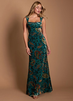 Maxi jurk Effy Teal Multi image4