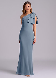 Azazie Yuanna Bridesmaid Dresses Twilight Mermaid One Shoulder Chiffon Dress image5