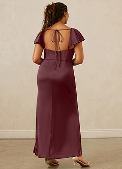 Christian Siriano Bridal for Azazie 1005 Brautjungfernkleider Etui Herzausschnitt Stretch-Satin Kleid Sangria image15
