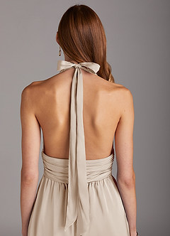 Azazie Oli Brudtärnklänningar Jumpsuit av i Stretch Satin Plisserad image5