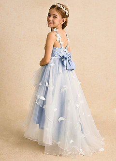 Azazie Darlina Flower Girl Dresses Ivory Ice Ball-Gown Lace Tulle Dress image8