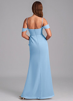 Azazie Johana Abiti da Damigella Abito Convertibile Sirena in Chiffon Spalle Scoperte Azzurro Polvere image2