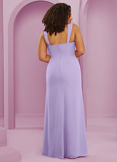Barbie ♥ Azazie Jurken voor bruidsmeisjes Jurk van Chiffon met Zeemeermin Geplooid Lila image8