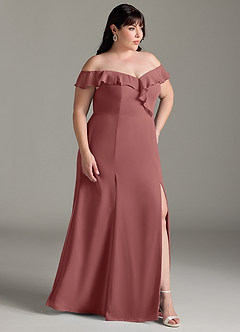 Azazie Sophie Bridesmaid Dresses Amethyst A-Line Off the Shoulder Chiffon Convertible Dress image10