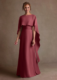 Azazie Marilla Brudens mor kjoler A-Line Plisseret Chiffon Gulv-længde Kjole image4