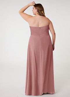 Azazie Arabella Allure Robes de demoiselle d'honneur Robe Trapèze Convertible en Mousseline de soie Encolure en Forme de Cœur Rose Poussiéreuse image13
