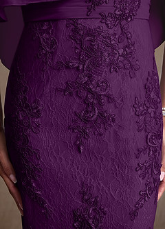 Azazie Amrita Mère de la mariée Robes Robe Sirène en Mousseline de soie Dentelle Grain De Raisin image7