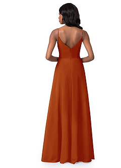 Azazie Daenerys Bridesmaid Dresses A-Line Cowl Chiffon Floor-Length Dress image3