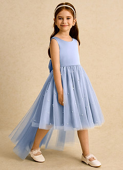 Azazie Bell Robe Demoiselle D'honneur Fillette Robe Princesse en Tulle Arc Eis image2